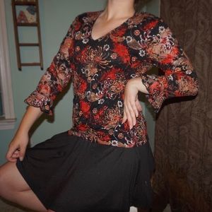 Bay Studio 90s Top with Flared Butterfly Sleeves